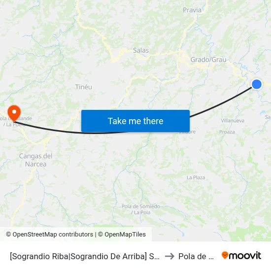 [Sograndio Riba|Sograndio De Arriba]  Sograndio [Cta 02594] to Pola de Allande map