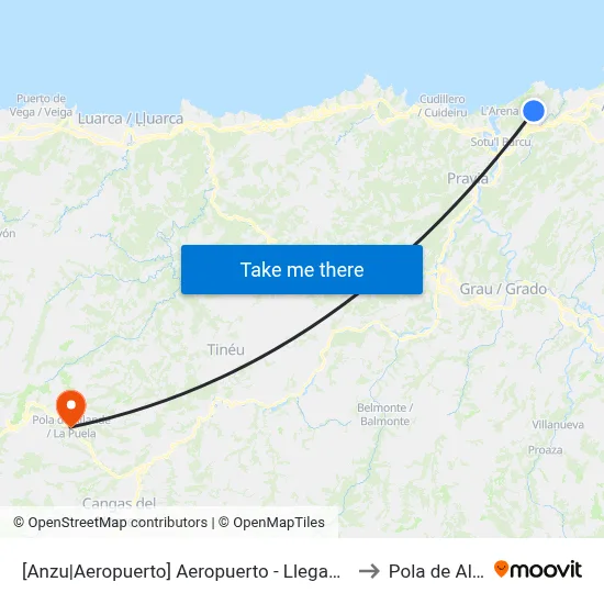 [Anzu|Aeropuerto]  Aeropuerto - Llegadas [Cta 03073] to Pola de Allande map