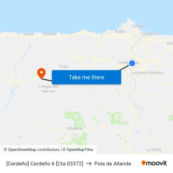 [Cerdeño]  Cerdeño 6 [Cta 03372] to Pola de Allande map