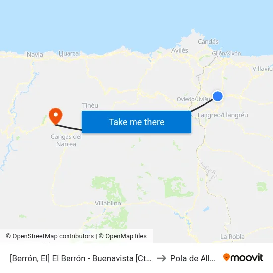 [Berrón, El]  El Berrón - Buenavista [Cta 03546] to Pola de Allande map