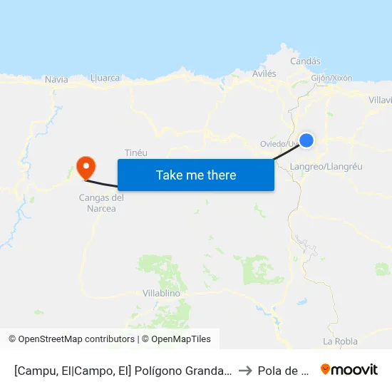 [Campu, El|Campo, El]  Polígono Granda Oeste 2 [Cta 03577] to Pola de Allande map