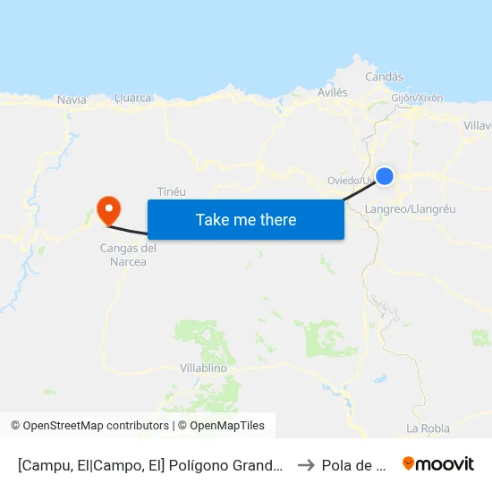 [Campu, El|Campo, El]  Polígono Granda Oeste [Cta 03579] to Pola de Allande map