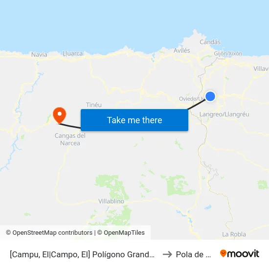 [Campu, El|Campo, El]  Polígono Granda Oeste [Cta 03580] to Pola de Allande map