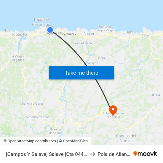 [Campos Y Salave]  Salave [Cta 04488] to Pola de Allande map
