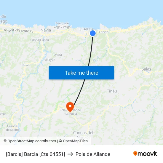 [Barcia]  Barcia [Cta 04551] to Pola de Allande map