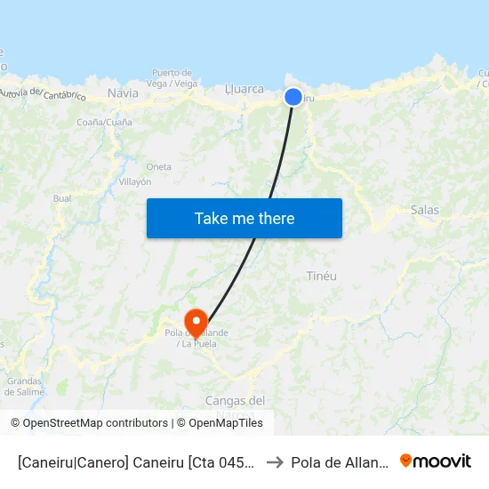 [Caneiru|Canero]  Caneiru [Cta 04559] to Pola de Allande map