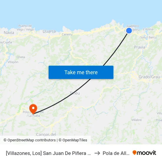 [Villazones, Los]  San Juan De Piñera 2 [Cta 5163] to Pola de Allande map