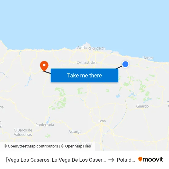 [Vega Los Caseros, La|Vega De Los Caseros, La]  Vega De Los Caseros [Cta 05432] to Pola de Allande map