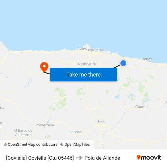 [Coviella]  Coviella [Cta 05446] to Pola de Allande map