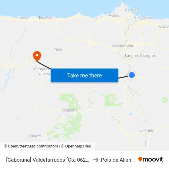 [Caborana]  Valdefarrucos [Cta 06267] to Pola de Allande map