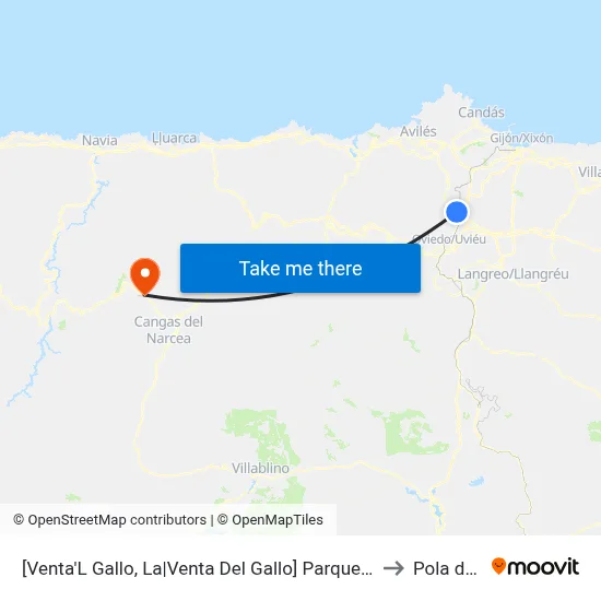 [Venta'L Gallo, La|Venta Del Gallo]  Parque Tecnológico - Parcela 34 [Cta 08414] to Pola de Allande map