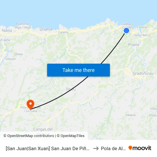 [San Juan|San Xuan]  San Juan De Piñera [Cta 10128] to Pola de Allande map