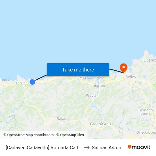 [Cadavéu|Cadavedo]  Rotonda Cadavéu [Cta 16975] to Salinas Asturias Spain map