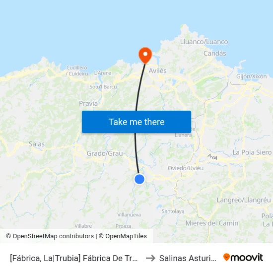 [Fábrica, La|Trubia]  Fábrica De Trubia [Cta 02443] to Salinas Asturias Spain map
