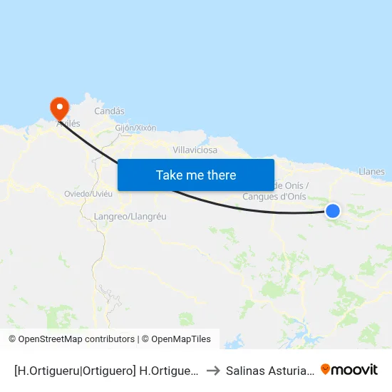 [H.Ortigueru|Ortiguero]  H.Ortigueru [Cta 03646] to Salinas Asturias Spain map