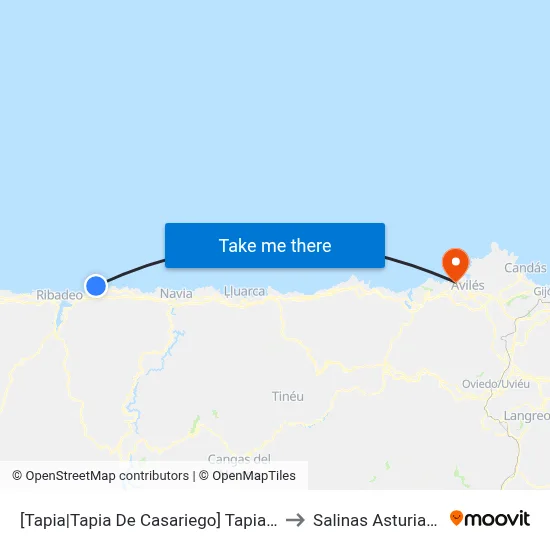 [Tapia|Tapia De Casariego]  Tapia [Cta 04481] to Salinas Asturias Spain map
