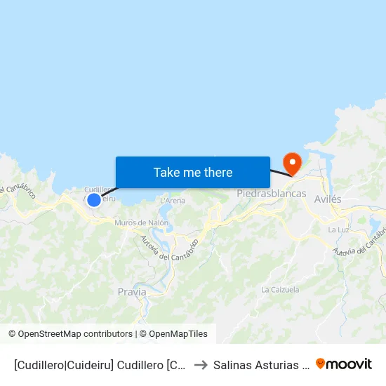 [Cudillero|Cuideiru]  Cudillero [Cta 05280] to Salinas Asturias Spain map