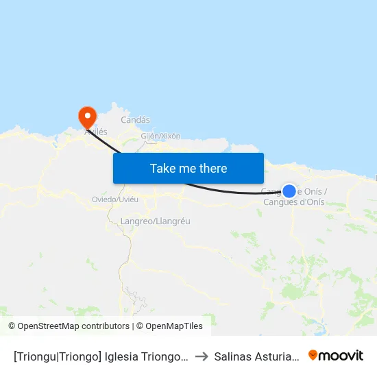 [Triongu|Triongo]  Iglesia Triongo [Cta 05449] to Salinas Asturias Spain map