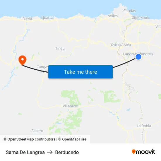 Sama De Langrea to Berducedo map