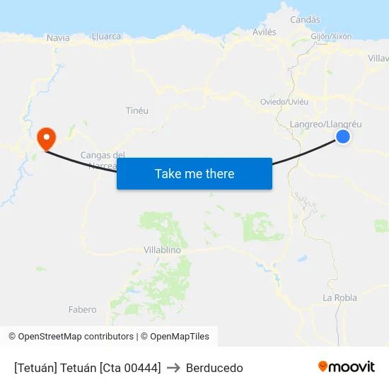 [Tetuán]  Tetuán [Cta 00444] to Berducedo map
