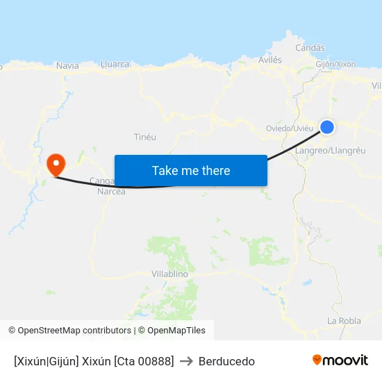 [Xixún|Gijún]  Xixún [Cta 00888] to Berducedo map