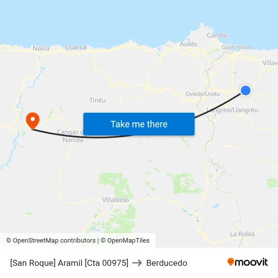 [San Roque]  Aramil [Cta 00975] to Berducedo map