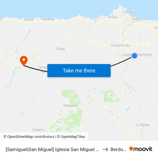 [Samiguel|San Miguel]  Iglesia San Miguel De Lada [Cta 01150] to Berducedo map