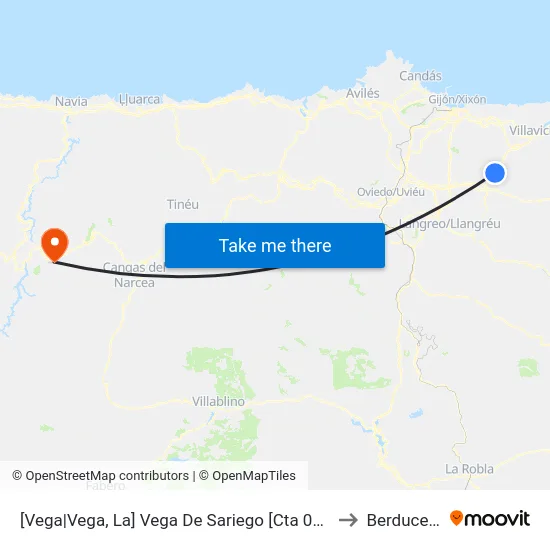 [Vega|Vega, La]  Vega De Sariego [Cta 02121] to Berducedo map