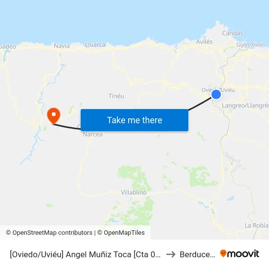 [Oviedo/Uviéu]  Angel Muñiz Toca [Cta 02631] to Berducedo map
