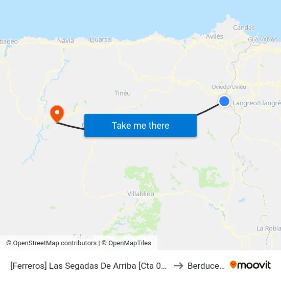[Ferreros]  Las Segadas De Arriba [Cta 02649] to Berducedo map
