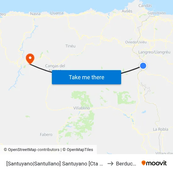 [Santuyano|Santullano]  Santuyano [Cta 03211] to Berducedo map