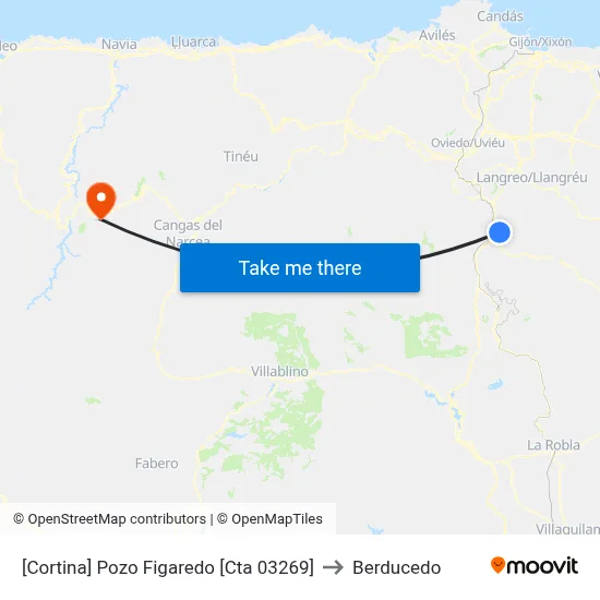 [Cortina]  Pozo Figaredo [Cta 03269] to Berducedo map