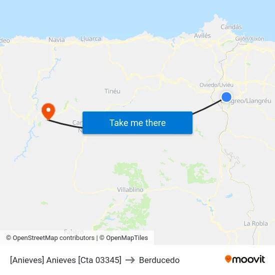 [Anieves]  Anieves [Cta 03345] to Berducedo map