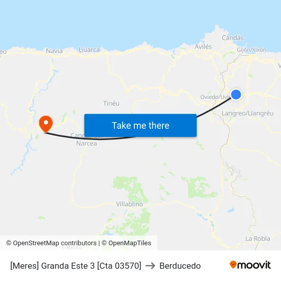 [Meres]  Granda Este 3 [Cta 03570] to Berducedo map