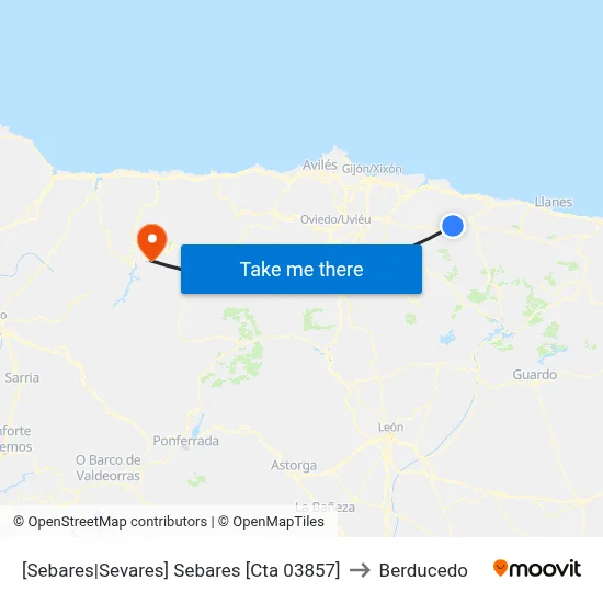 [Sebares|Sevares]  Sebares [Cta 03857] to Berducedo map