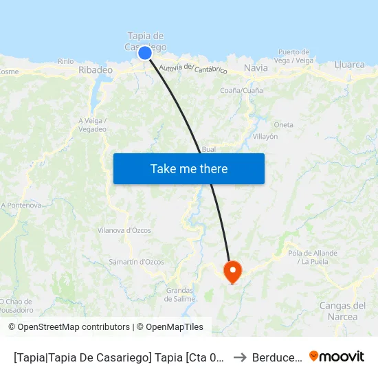 [Tapia|Tapia De Casariego]  Tapia [Cta 04480] to Berducedo map