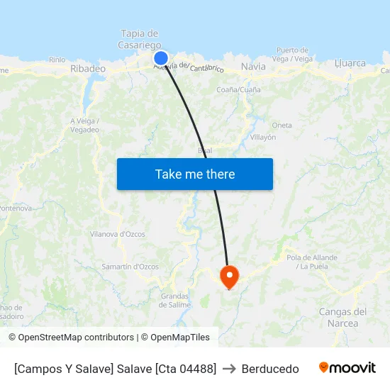 [Campos Y Salave]  Salave [Cta 04488] to Berducedo map