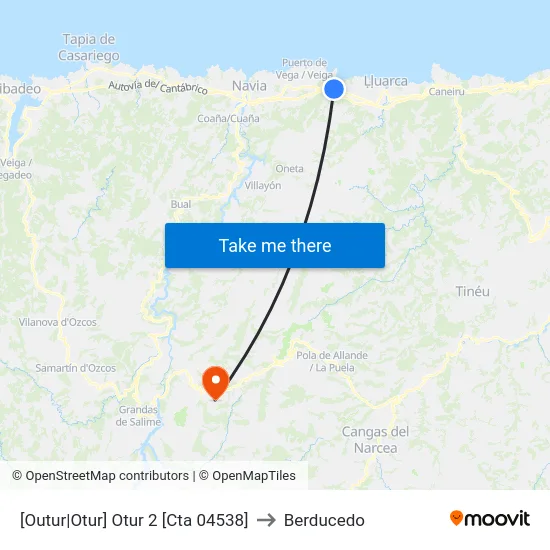 [Outur|Otur]  Otur 2 [Cta 04538] to Berducedo map