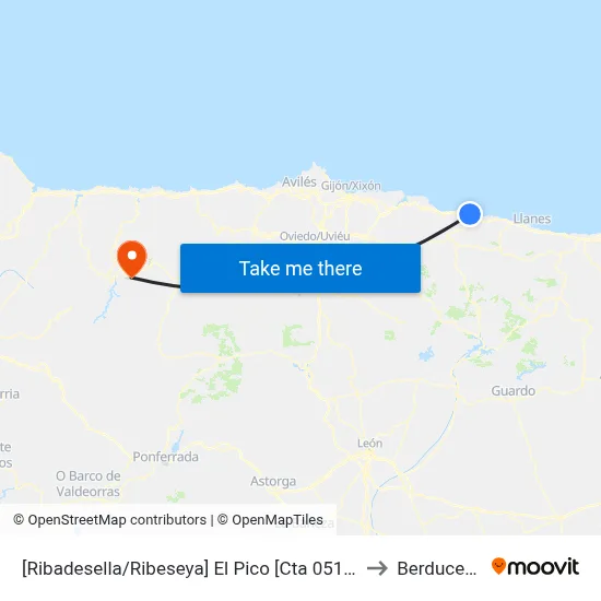 [Ribadesella/Ribeseya]  El Pico [Cta 05159] to Berducedo map