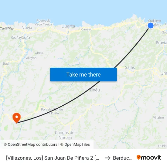 [Villazones, Los]  San Juan De Piñera 2 [Cta 5163] to Berducedo map