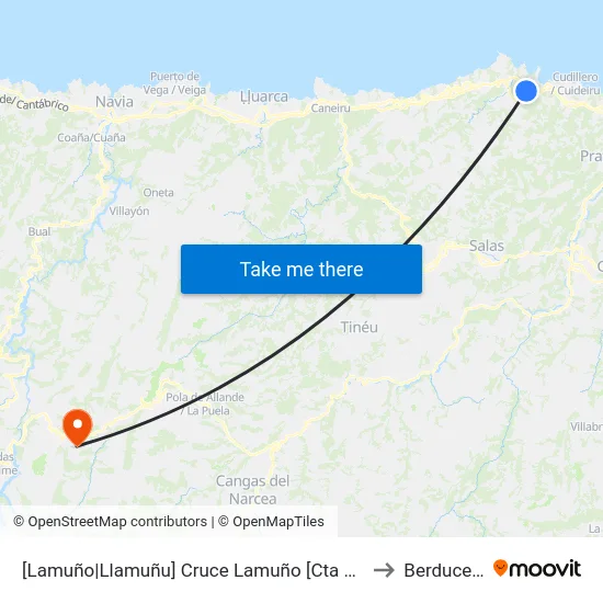 [Lamuño|Llamuñu]  Cruce Lamuño [Cta 05169] to Berducedo map