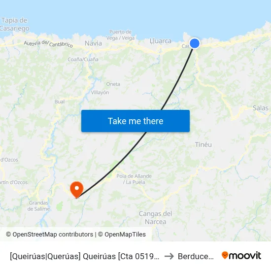 [Queirúas|Querúas]  Queirúas [Cta 05191] to Berducedo map