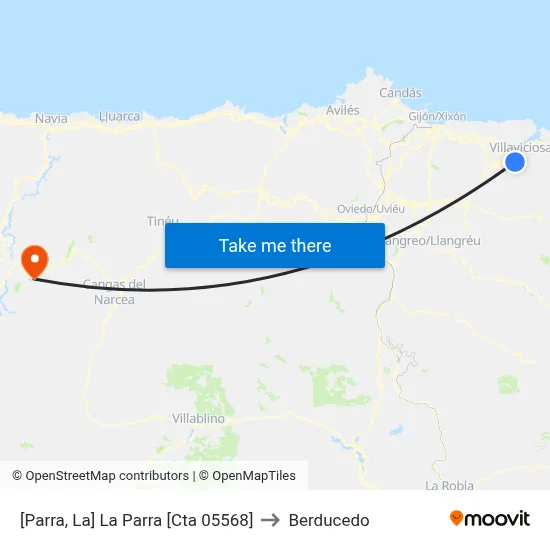 [Parra, La]  La Parra [Cta 05568] to Berducedo map