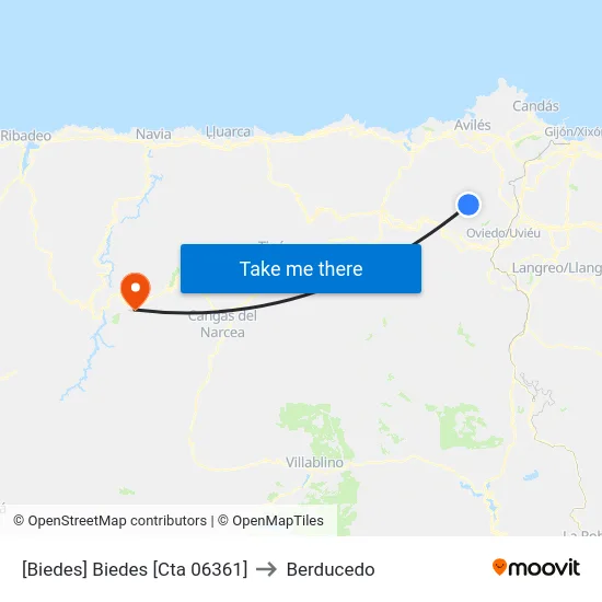 [Biedes]  Biedes [Cta 06361] to Berducedo map