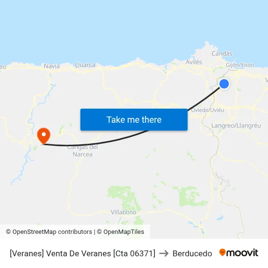 [Veranes]  Venta De Veranes [Cta 06371] to Berducedo map