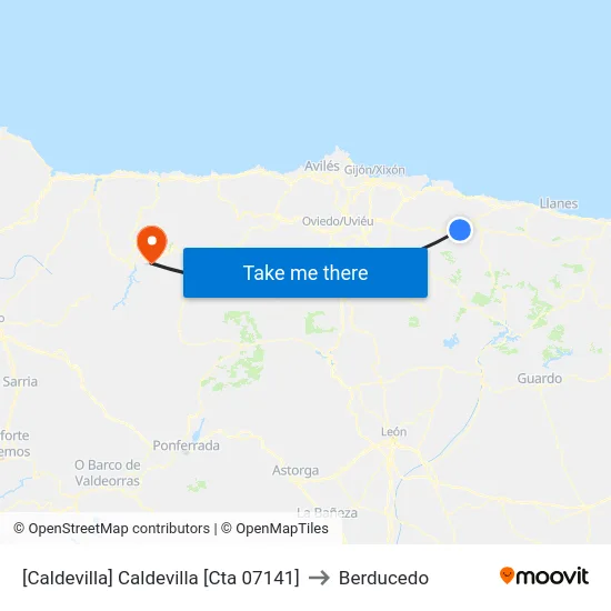 [Caldevilla]  Caldevilla [Cta 07141] to Berducedo map