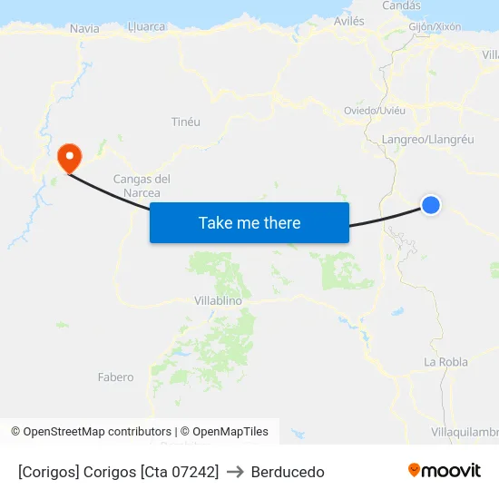 [Corigos]  Corigos [Cta 07242] to Berducedo map
