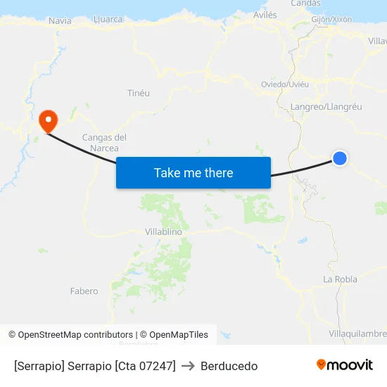 [Serrapio]  Serrapio [Cta 07247] to Berducedo map