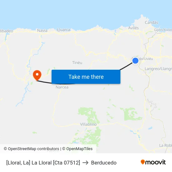 [Lloral, La]  La Lloral [Cta 07512] to Berducedo map