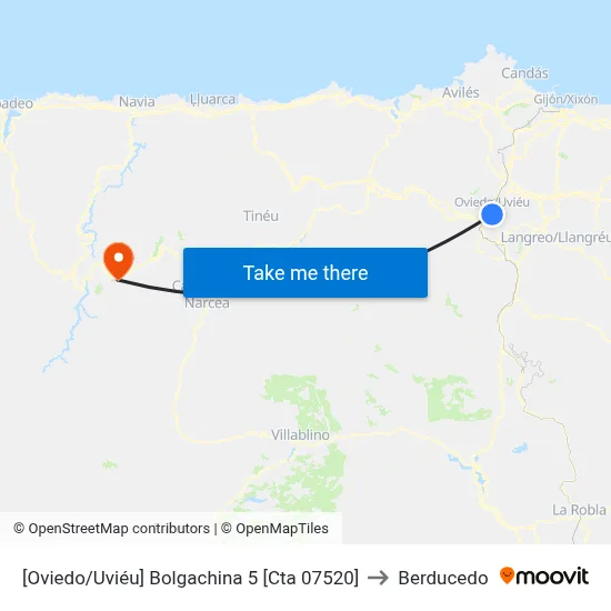 [Oviedo/Uviéu]  Bolgachina 5 [Cta 07520] to Berducedo map